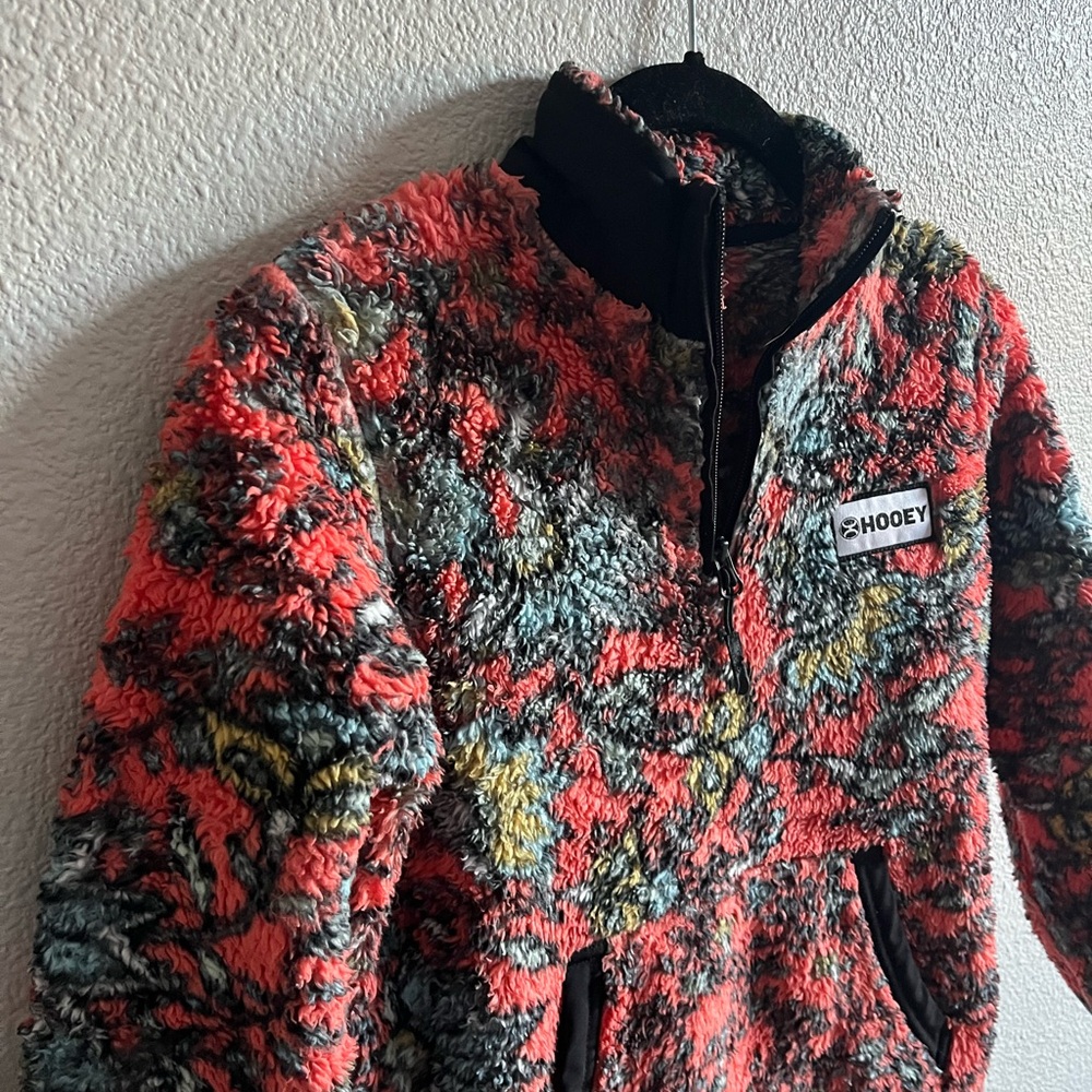 Hooey Kids' Colorful Sherpa Fleece Pullover XS - Picture 5 of 10